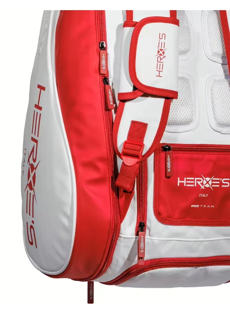 HEROES - PADEL BAG - THUNDER STARLIGHT BAG - White - Red - Image 5